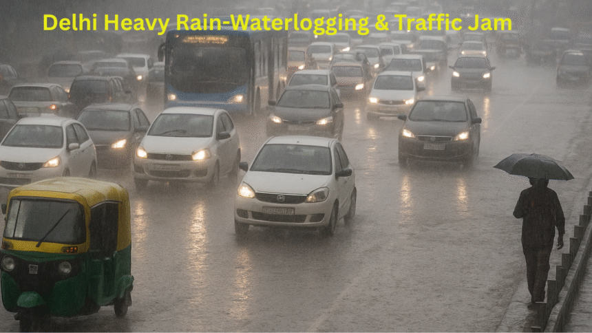 Delhi Heavy Rain-Waterlogging & Traffic Jam